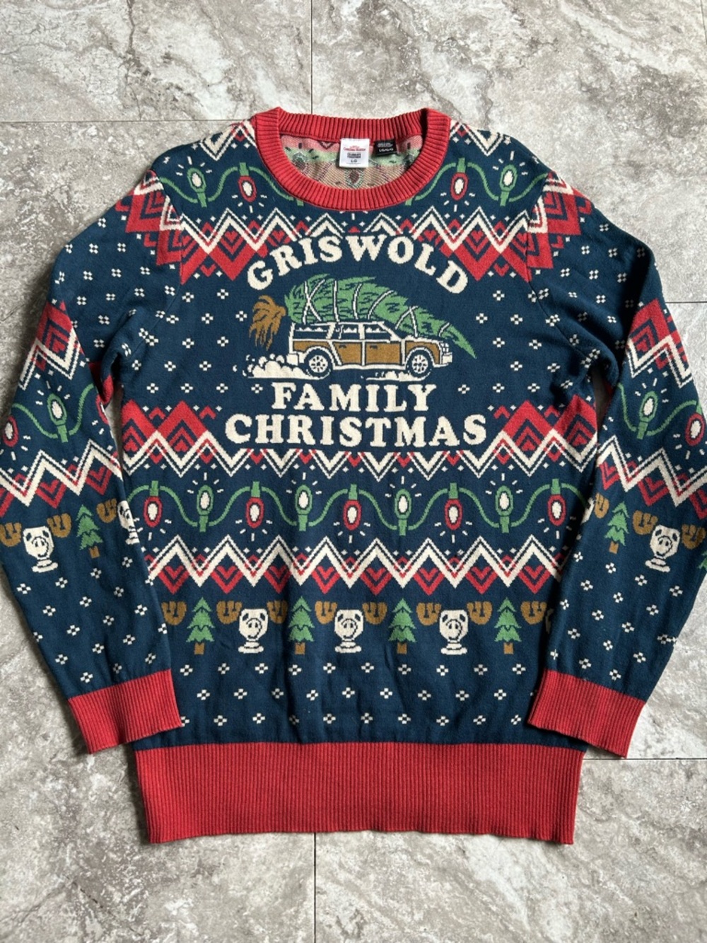 National Lampoon Griswold Family Christmas Ugly Sweater LG